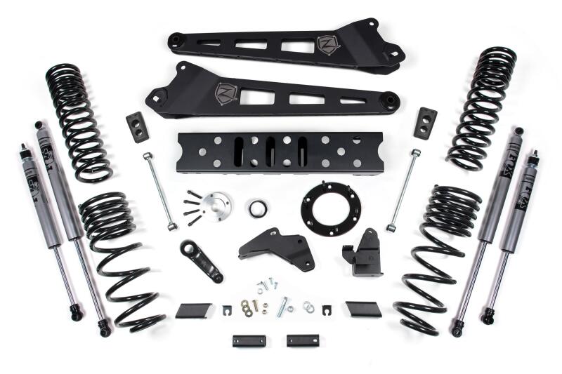 Zone Offroad 19-24 Ram 2500 6.5in Radius Arm - 4.5in Rear Coils - Diesel - 6-Bolt T-Case-Fox Shocks