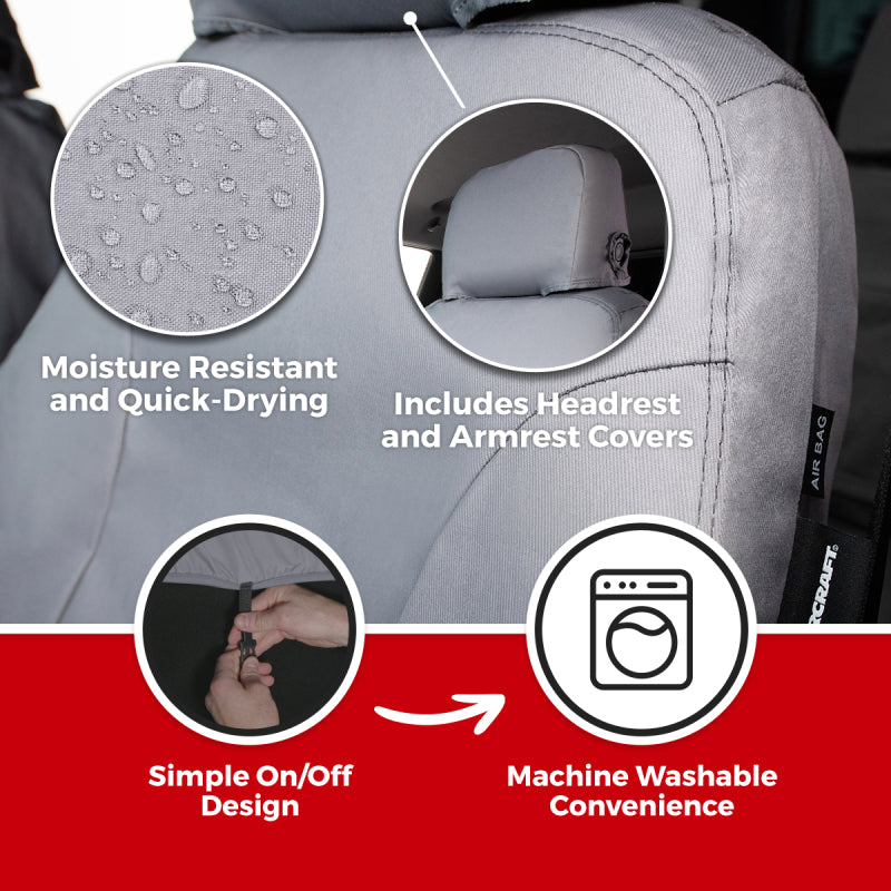 Covercraft 23-25 Chevrolet Colorado SeatSaver Custom Seat Cover - Polycotton Charcoal