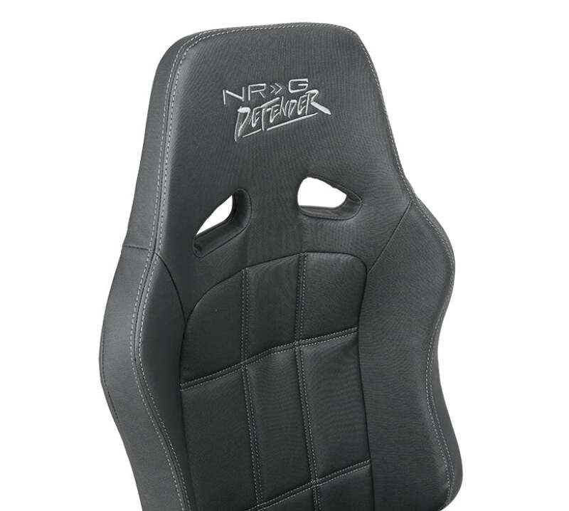 NRG Defender Water Resistant Steel Frame Susp. Seat - Purple w/ Pink Trim/Defender Logo/Side Bracket