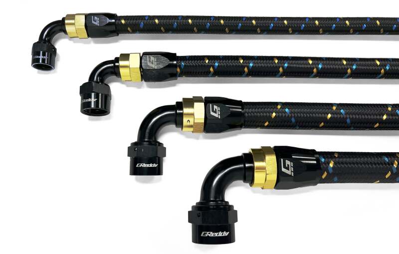 GReddy AN16 180 DEGREE HOSE END SWIVEL BLACK/GOLD ANODIZED