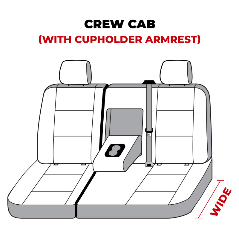 Covercraft 07-13 GMC Sierra/Silverado Carhartt Super Dux SeatSaverSecond Row Seat Covers - Blk