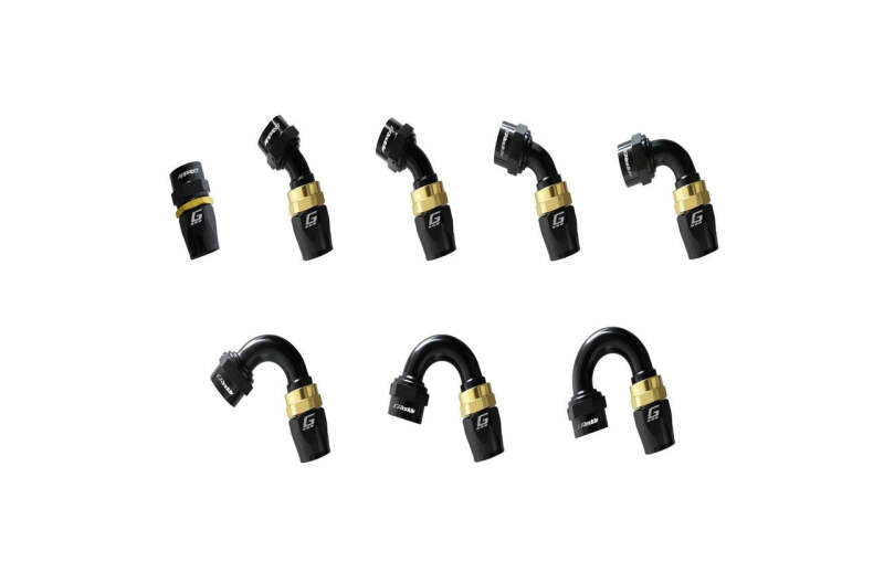 GReddy AN04 STRAIGHT HOSE END SWIVEL BLACK/GOLD ANODIZED