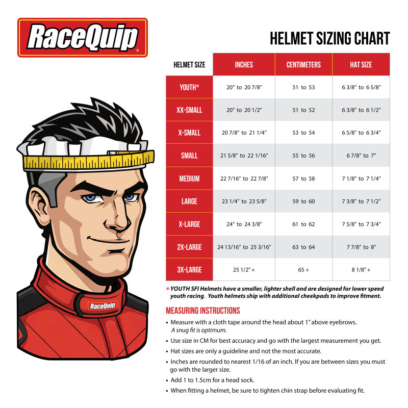 RaceQuip PRO25 SA2025 WH 2XL HELMET