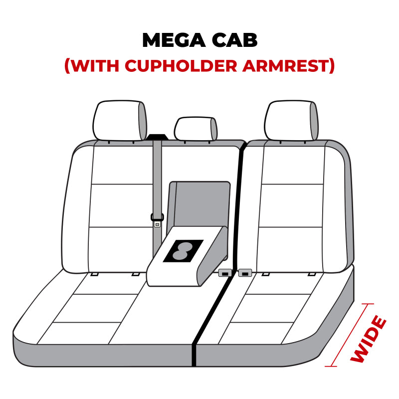 Covercraft 22-24 Dodge RAM Mega Carhartt SeatSaver Custom Second Row Seat Covers - Gravel