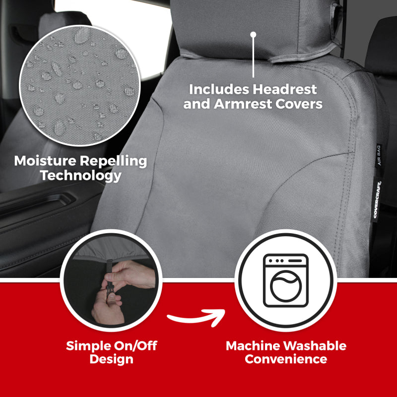 Covercraft 23-25 Chevrolet Colorado SeatSaver Custom Seat Cover - Waterproof Black
