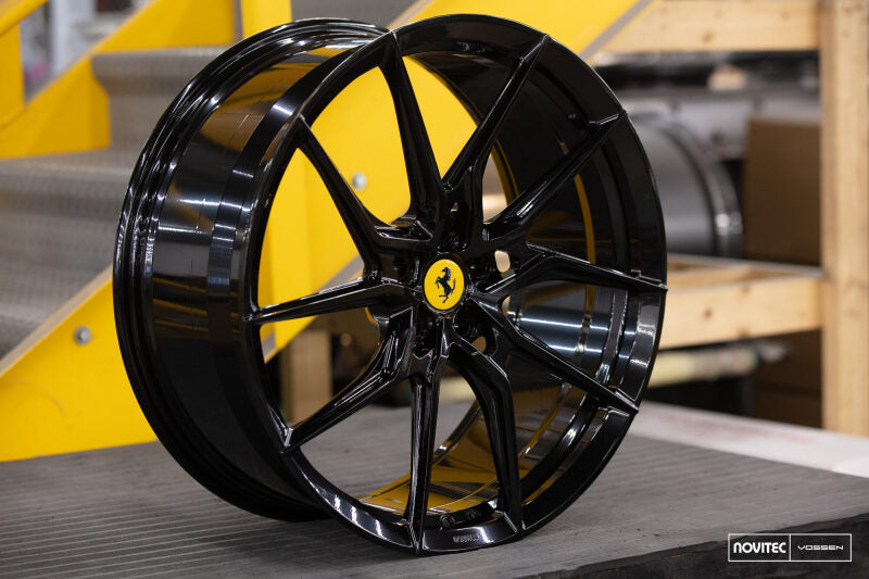 Vossen x Novitec NF8 21x11.5in - 5x114.3 BP - ET29 - Gloss Black Ferrari 296 Rear Wheel