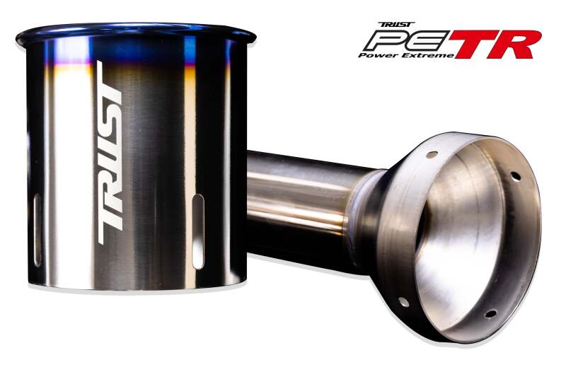 GReddy PE-TR Rolled Tip-Burnt-Ti L 130mm x 115mm