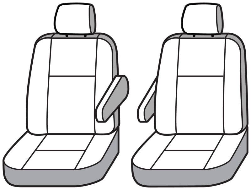 Covercraft16-24 Ford Trans Cargo Van Carhartt Super Dux SeatSaver Frt Row Custom Seat Cover- Gravel