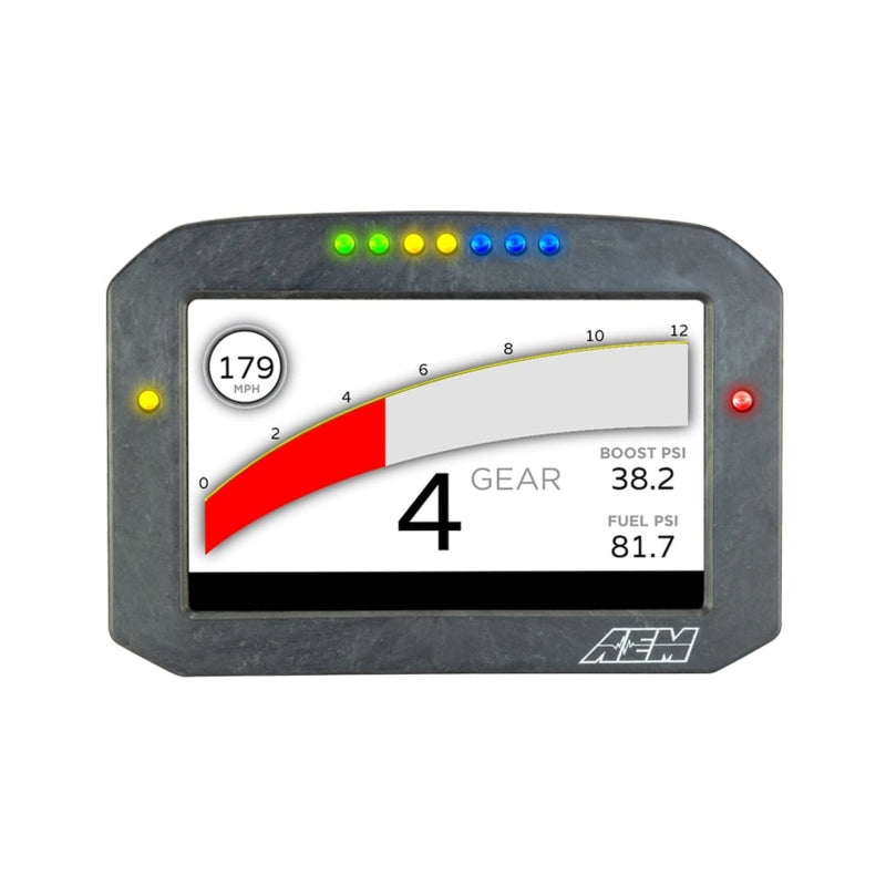AEM CD-7LG Carbon Logging Flush Digital Dash Display w/ Internal 20Hz GPS & Antenna