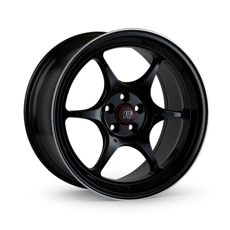 Enkei PF06 19x8 5x100 45mm Offset 75mm Bore Black Machined Wheel (MOQ 40)