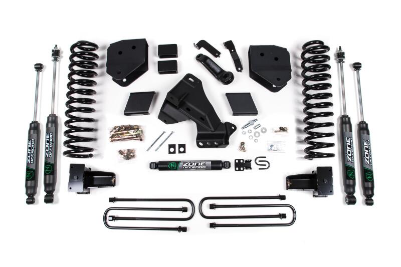 Zone Offroad 20-21 Ford F-250/F-350 6in Radius Arm Drop Suspension Lift System - Nitro Shocks Diesel
