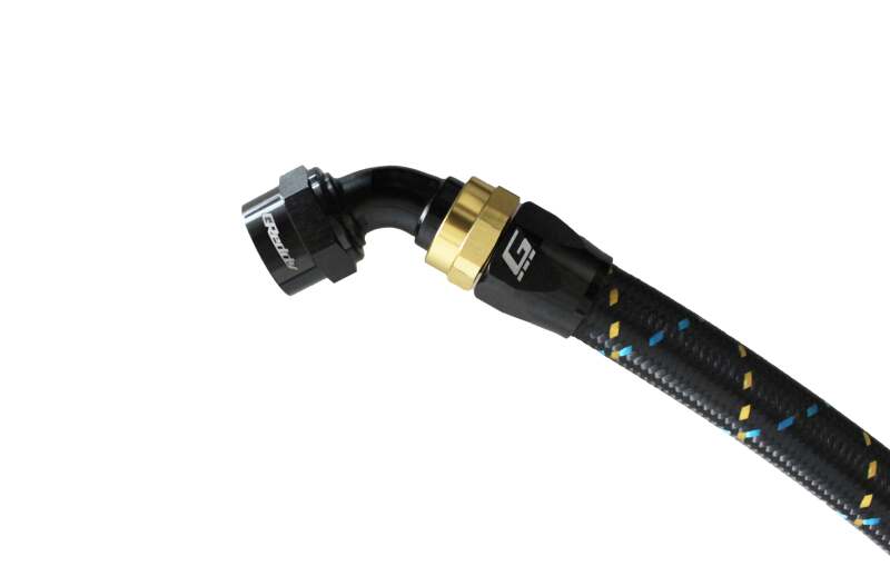 GReddy AN04 60 DEGREE HOSE END SWIVEL BLACK/GOLD ANODIZED