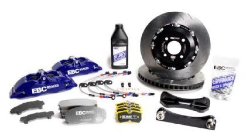 EBC Racing Volkswagen Polo GTI (AW) Blue Apollo-4 Calipers 330mm Rotors Front Big Brake Kit