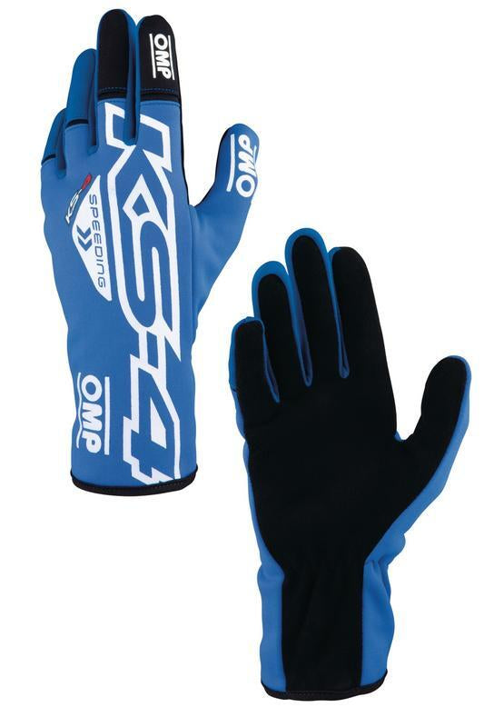 OMP KS-4 KART GLOVES BLACK SZ 4 (KIDS)