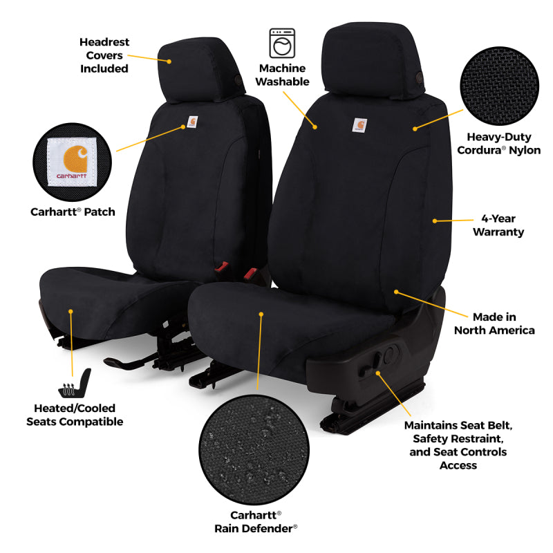 Covercraft 25 Toyota 4Runner Carhartt Super Dux SeatSaver Front Row Custom Seat Cover - Black
