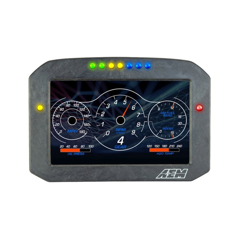 AEM CD-7LG Carbon Logging Flush Digital Dash Display w/ Internal 20Hz GPS & Antenna