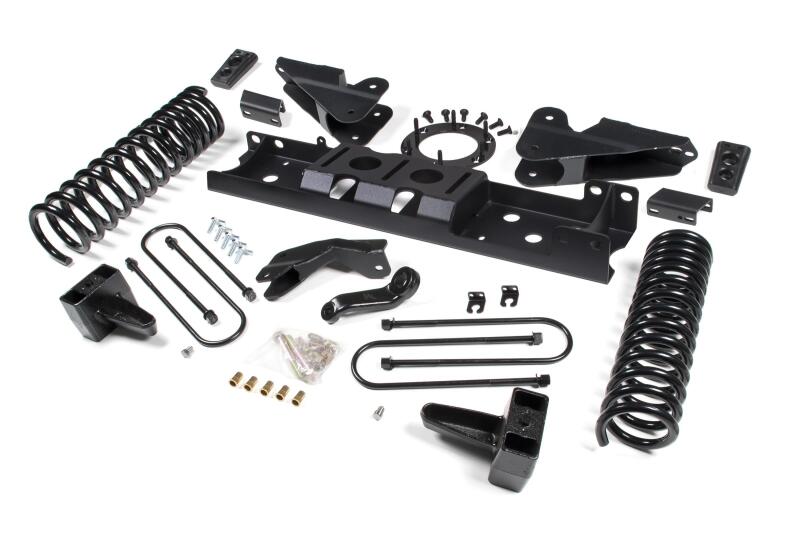 Zone Offroad 2019 Ram 3500 4in Radius Arm Bracket Gas - 2in Rear Block w/ Overload - Nitro Shocks