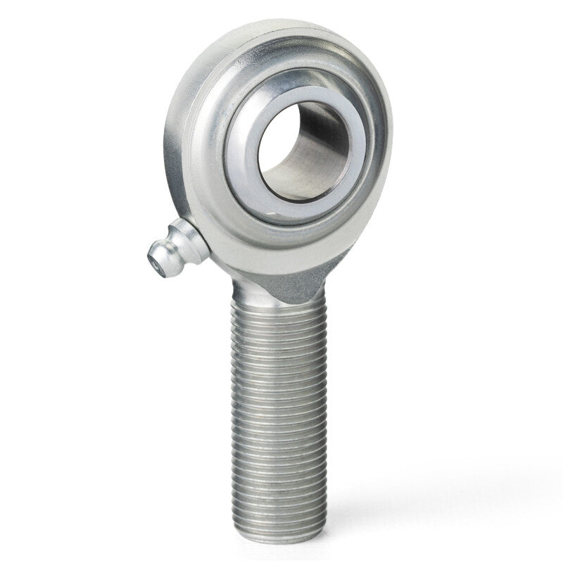 QA1 C Series 2-Pc Rod End - Male/Left Hand - .4375in Bore x 7/16-20 w/Zerk - Carbon Steel