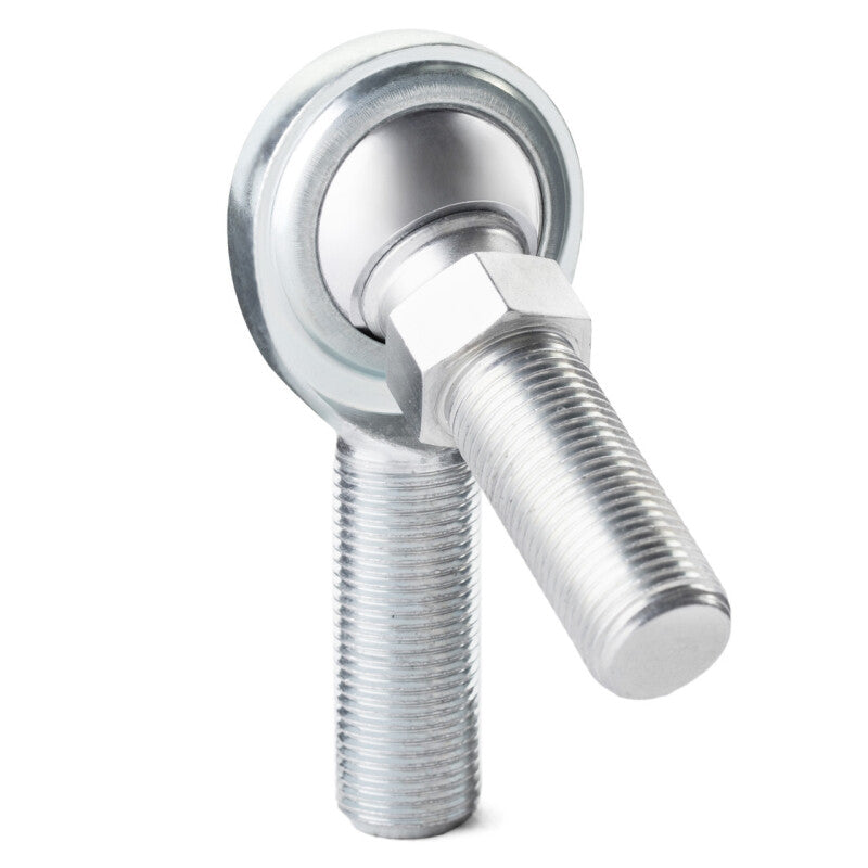 QA1 C Series 2-Pc Rod End - Male/Left Hand - .3125in Bore x 3/8-24 w/Stud - Carbon Steel w/PTFE