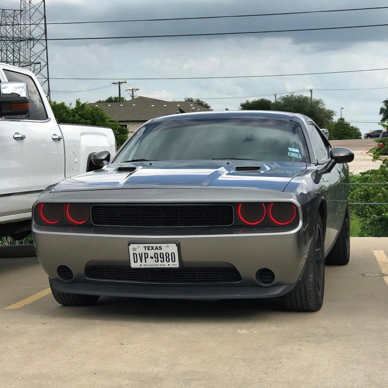 Oracle 08-14 Dodge Challenger LED Non Projector Headlight Halo Kit - Red