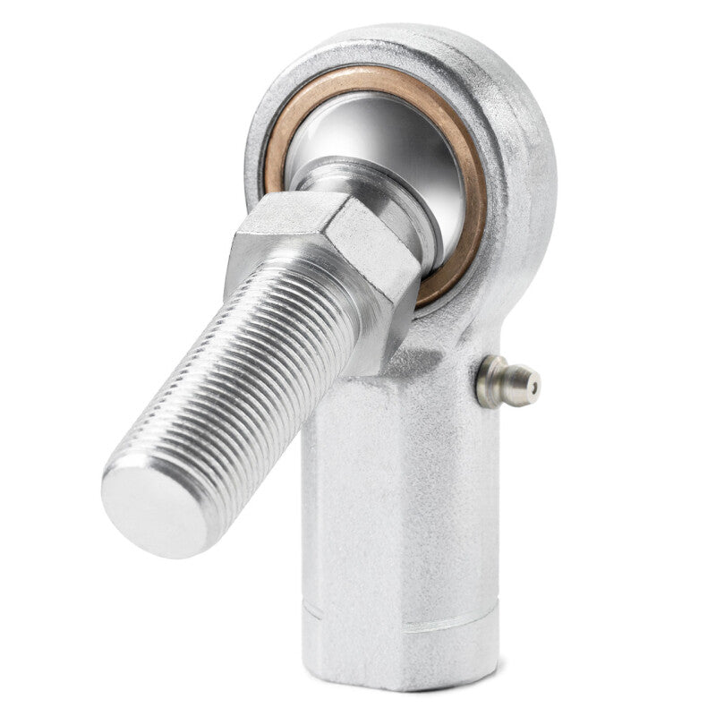 QA1 V Series 3-Pc Rod End - Female/Left Hand - 8mm Bore x M8x1.25 w/Stud & Zerk - Carbon Steel