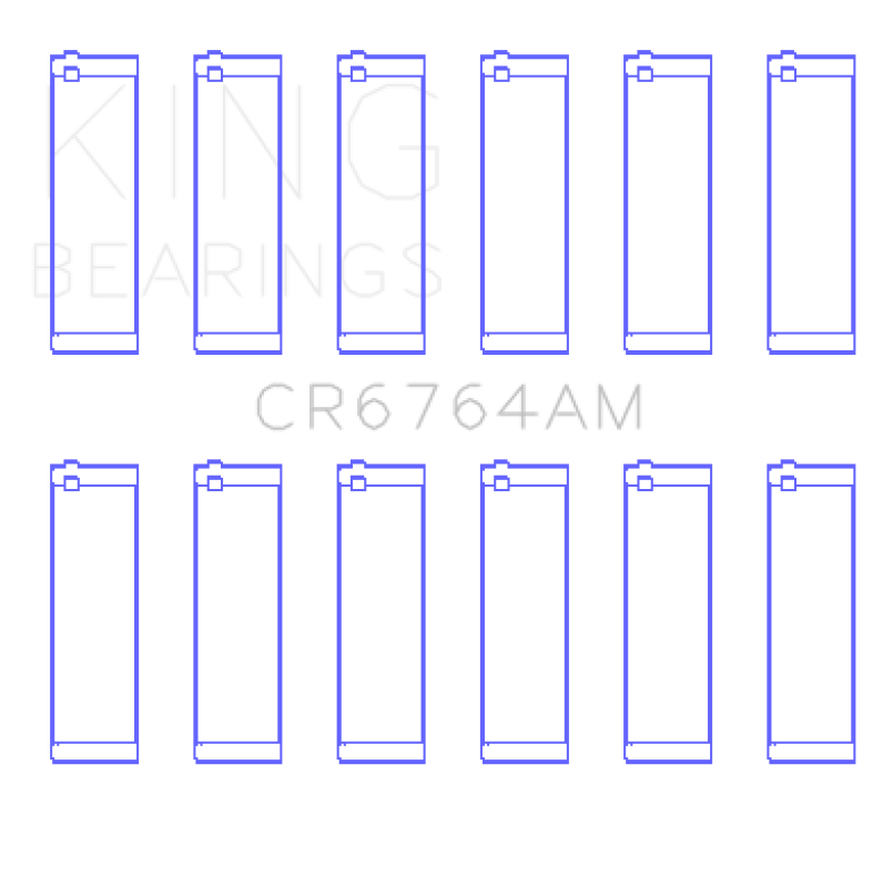 King Engine Bearings VW AES/AUE/ABV Connecting Rod Bearing Set (Set of 6) - Size STD