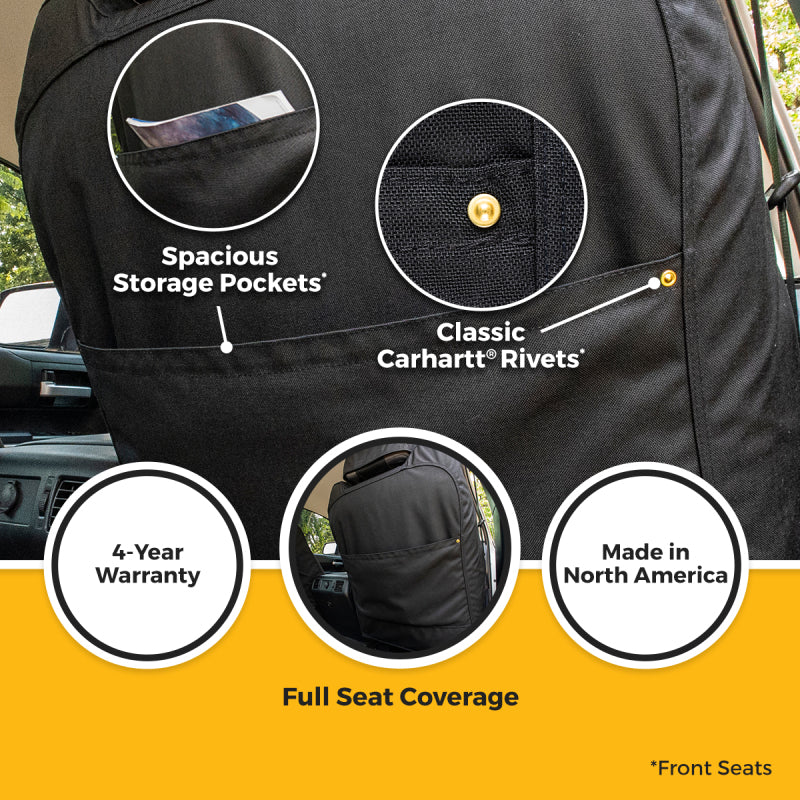 Covercraft 25 Toyota 4Runner Carhartt Super Dux SeatSaver Front Row Custom Seat Cover - Black