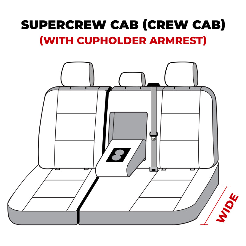 Covercraft 21-25 Ford F250 F350 Carhartt Super Dux SeatSaver Second Row Custom Seat Cover - Gravel