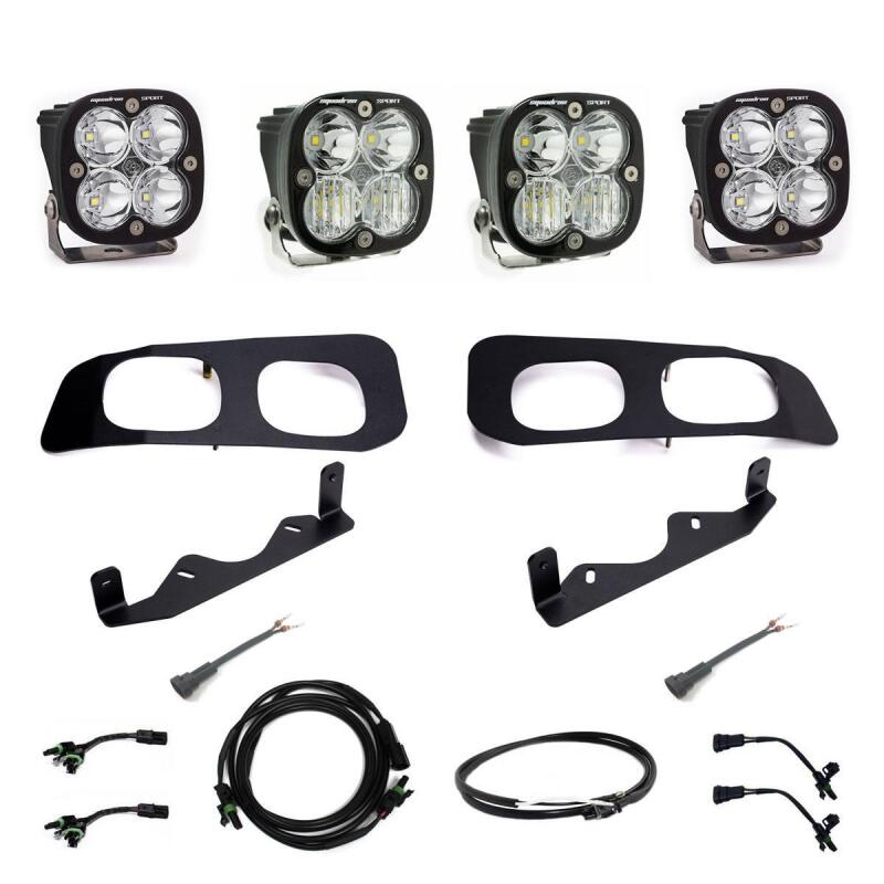 Baja Designs 2023+ Ford F-250/350 Super Duty Squadron Sport Dual Fog Pocket Light Kit w/ Upfitter