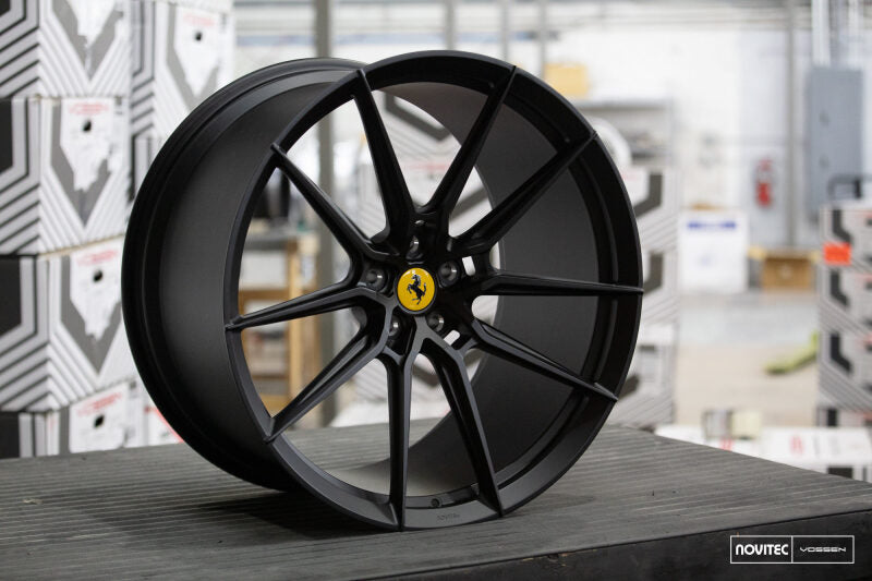 Vossen x Novitec NF9 20x9in - 5x114.3 BP - ET35 - Satin Black Ferrari 488 / F8 Front Wheel