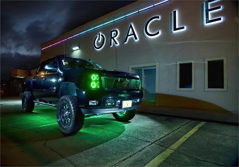 Oracle 07-13 Chevrolet Silverado LED Round Style Headlight Halo Kit - Blue