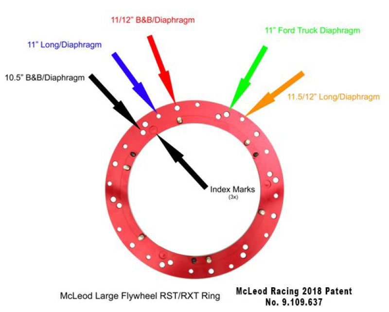 McLeod Racing RST HD Twin - For Large Diameter Flywheel - Red Ring - 1-1/8 x 10 Spline