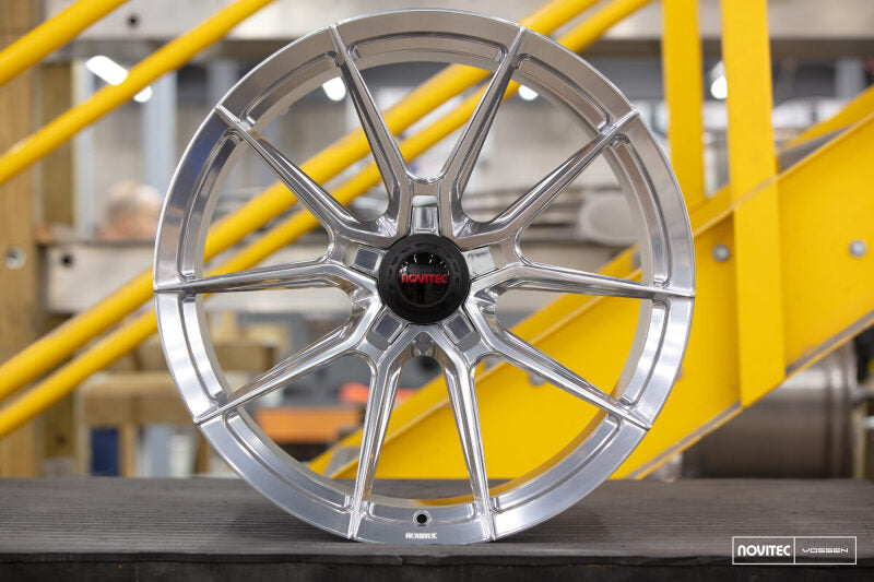 Vossen x Novitec NF10 20x9.5in - 5x114.3 BP - ET38 - Brushed Gloss Clear Ferrari 296 Front Wheel