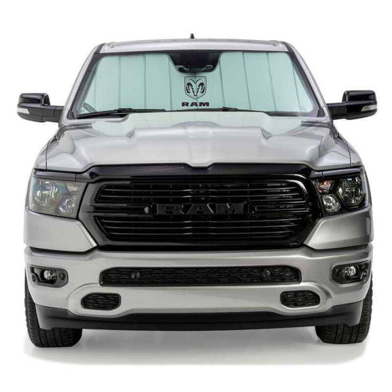 Covercraft 19-24 PU Ram 2500/3500 No Sensor Std RVM UVS100 Custom Sunscreen with Ram Vertical logo