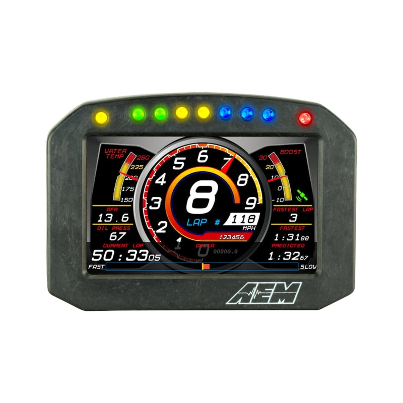 AEM CD-5G Carbon Flush Digital Dash Display w/ Internal 20Hz GPS & Antenna