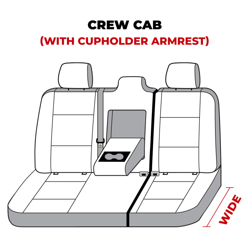 Covercraft 19-25 Dodge RAM 1500 Carhartt Super Dux SeatSaver Second Row Custom Seat Cover - Gravel