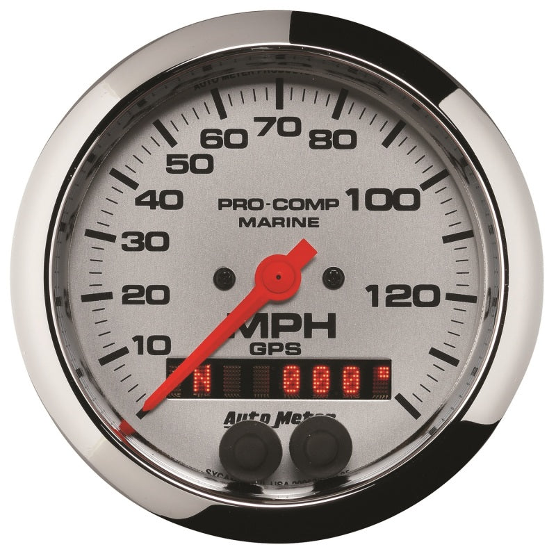 Speedometer47 Autometer Marine Chrome 3-3/8in 140MPH GPS Speedometer Gauge – Kris ...
