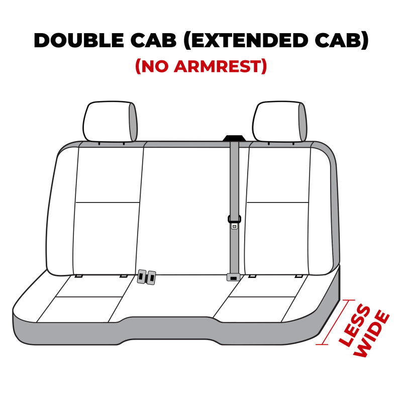 Covercraft 14 Chevrolet Silverado Carhartt Super Dux SeatSaver Custom Second Row Seat Covers - Black
