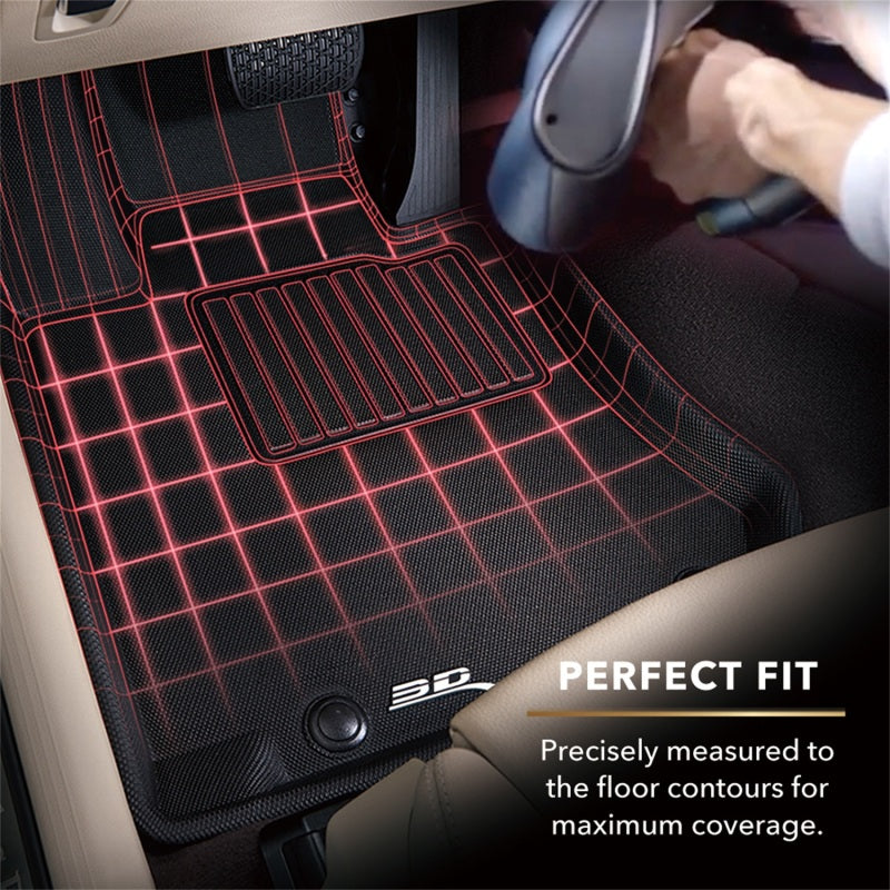 3D MAXpider 2018-2020 Audi Q5 Kagu 1st 2nd Row Floormats - Black