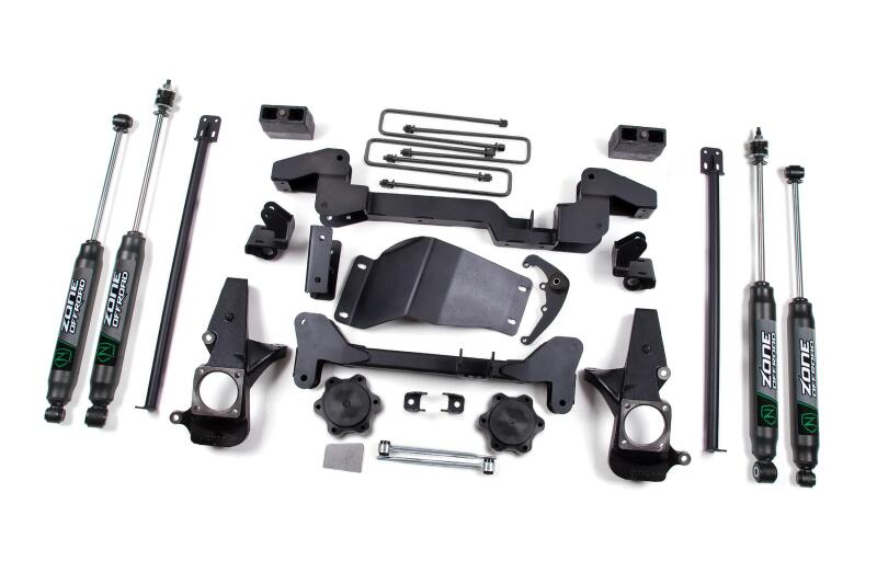 Zone Offroad 01-10 GM K2500 HD 6in Suspension System - Fox