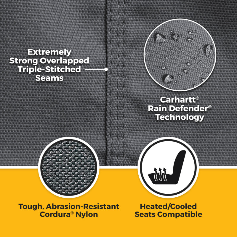 Covercraft 19-25 Dodge RAM 1500 Carhartt Super Dux SeatSaver Front Row Custom Seat Cover - Gravel